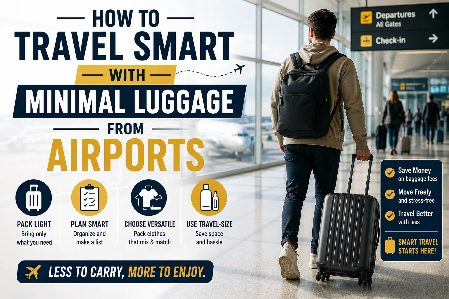 How to Travel Smart with Minimal Luggage from Airports