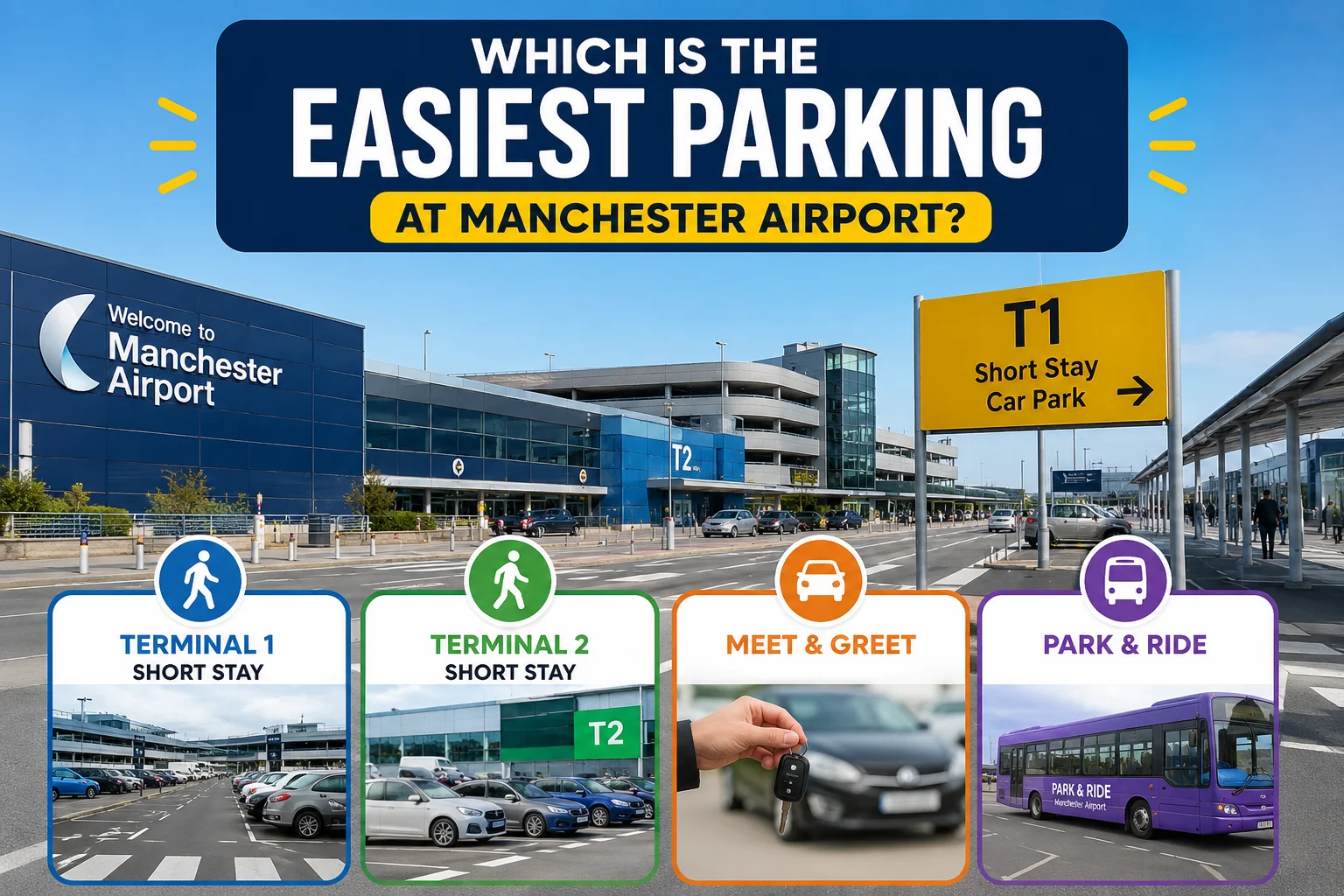 Which is the easiest parking at Manchester airport?
